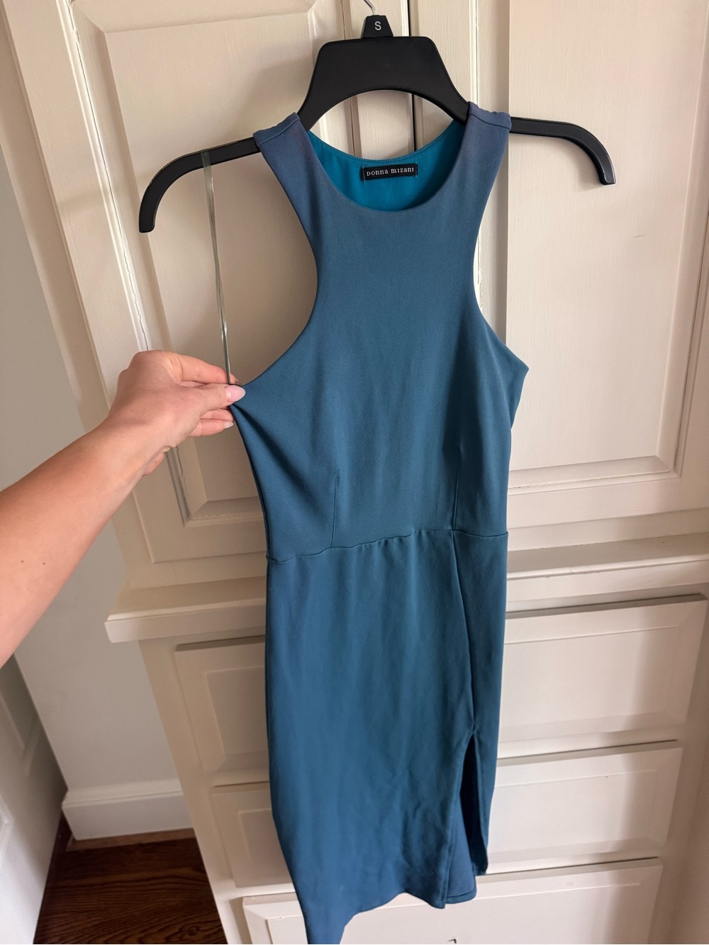 Donna Mizani Teal Cutout Midi Dress